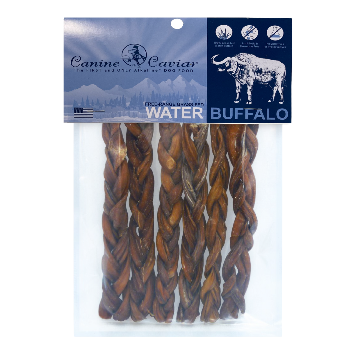 Canine Caviar Water Buffalo Bully Sticks – Braided